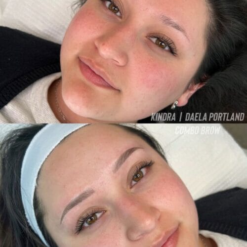 Combo Brow tattoo in Portland at DAELA