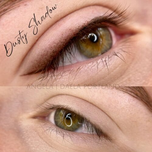 Dusty Shadow Eyeliner Tattoo at Daela Portland by Angela