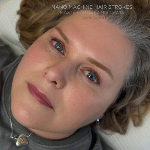 Machine Nano Brows at Daela Cosmetic Tattoo in Portland, Oregon by Amie Lewis