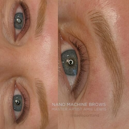 Machine Nano Brows at Daela Cosmetic Tattoo in Portland, Oregon by Amie Lewis