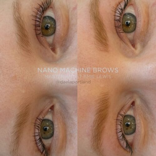 Machine Nano Brows at Daela Cosmetic Tattoo in Portland, Oregon by Amie Lewis