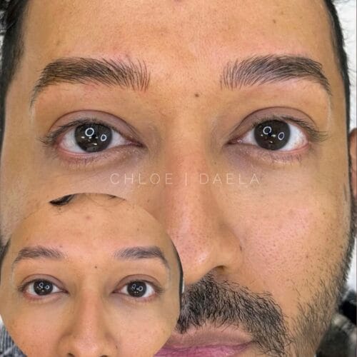 Men's Hairstroke brow tattoos at DAELA Scottsdale by Chloe