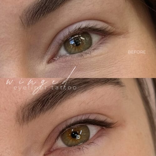 Classic & Winged Eyeliner Tattoo by Britt at DAELA