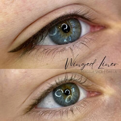 Winged Eyeliner tattoo DAELA Portland by Angela