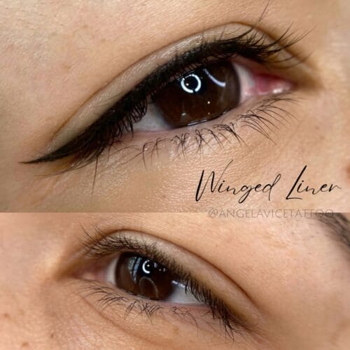 Winged Eyeliner tattoo DAELA Portland by Angela