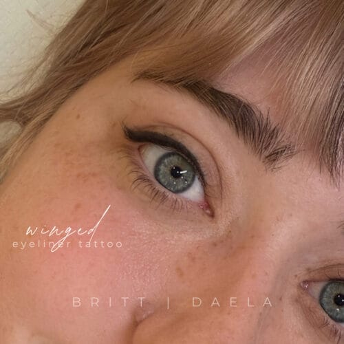 Classic & Winged Eyeliner Tattoo by Britt at DAELA