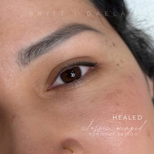 Classic & Winged Eyeliner Tattoo by Britt at DAELA